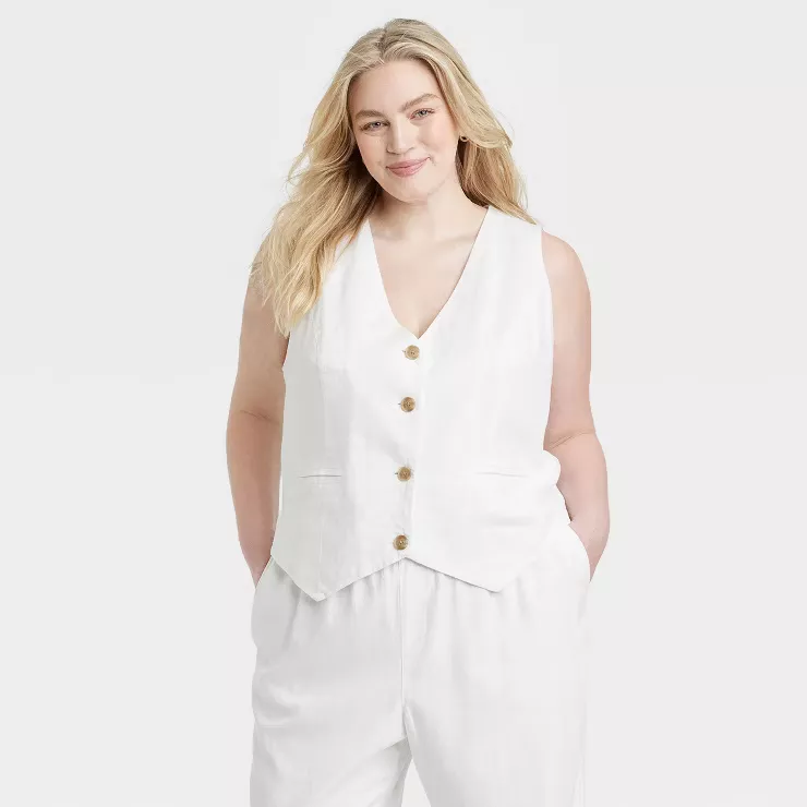 Women's Linen Vest - A New Day™ curated on LTK