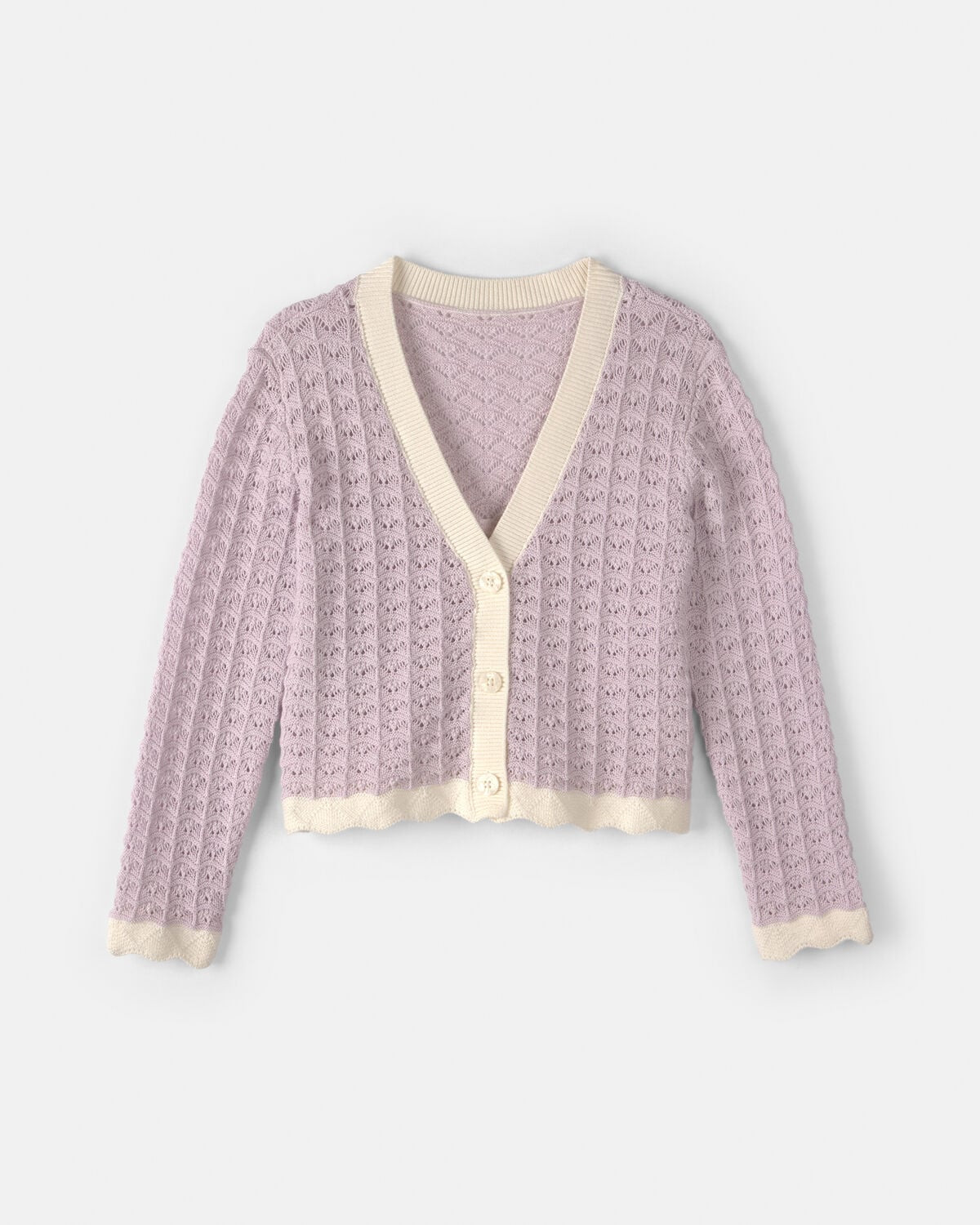 Girls Button-Down Knit Cardigan Sweater - Purple | Carter's Inc