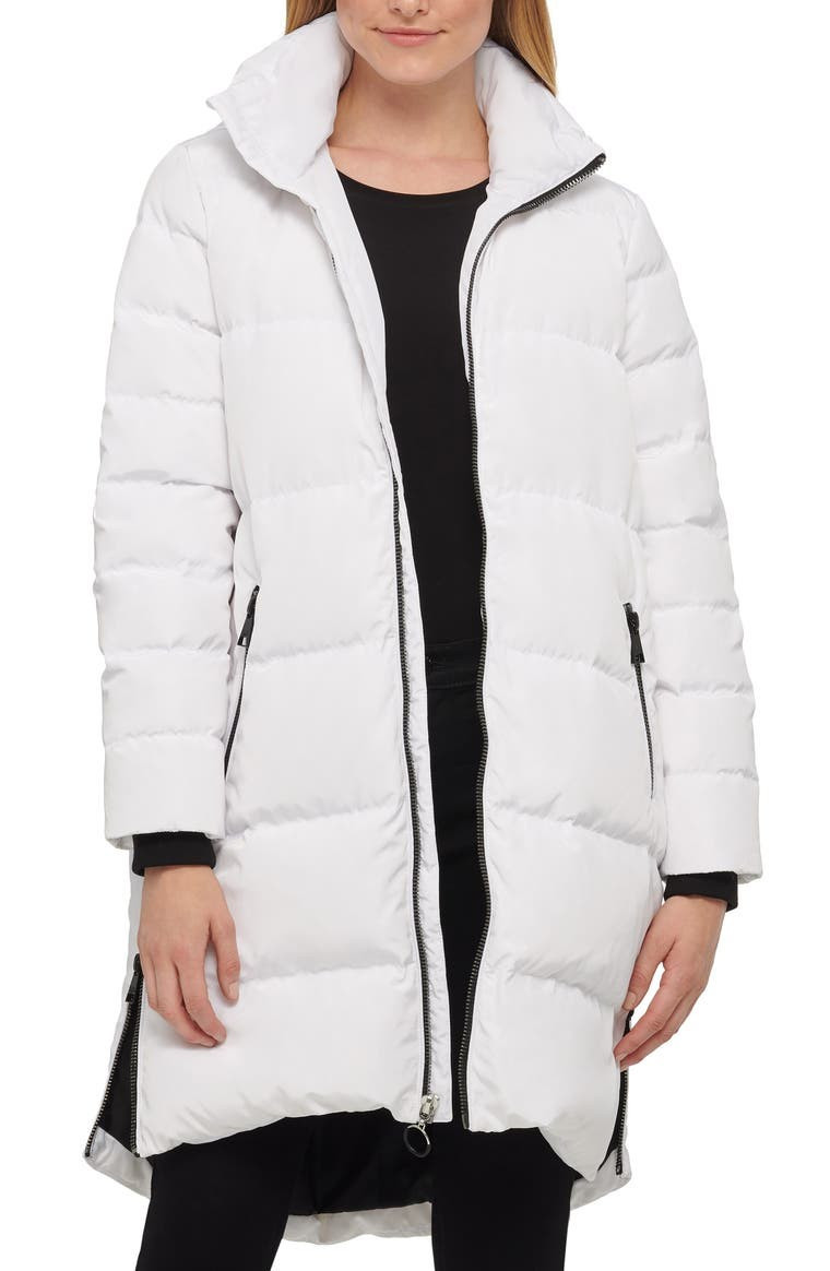 Wide Channel Down & Feather Puffer Coat with Removable Hood | Nordstrom