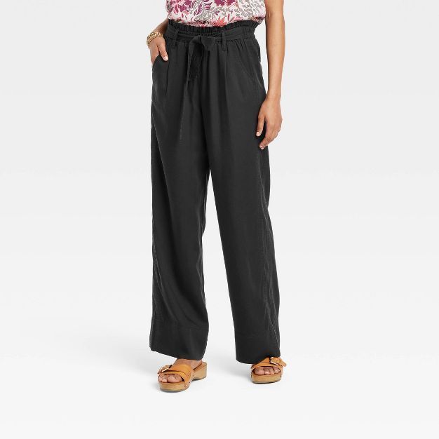 Women's Mid-Rise Wide Leg Jogger Pants - Knox Rose™ Black | Target