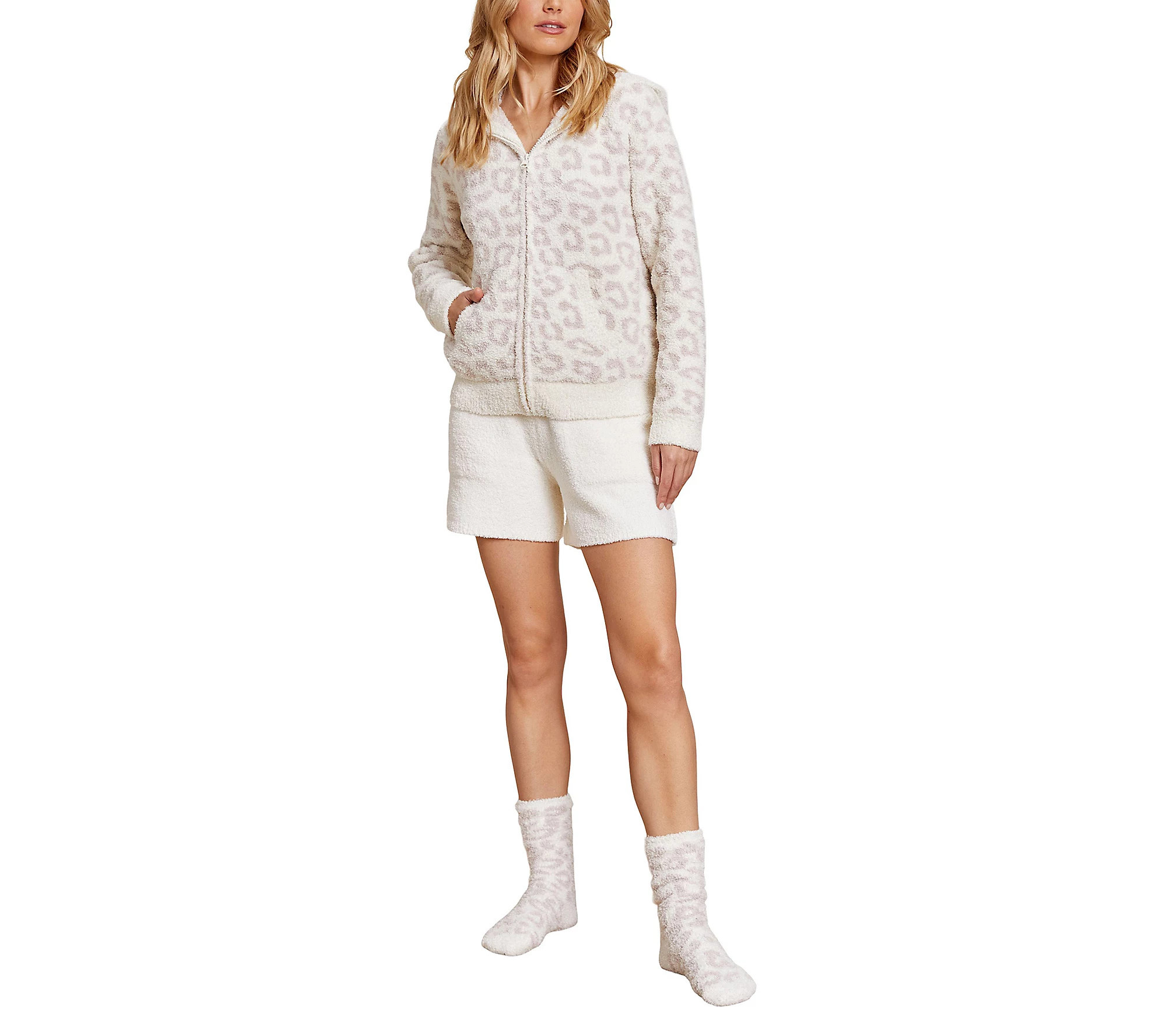 Barefoot Dreams CozyChic Barefoot In the Wild Z p Hoodie | QVC