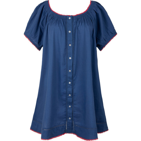 Women's Navy Cotton Coverup | Maisonette