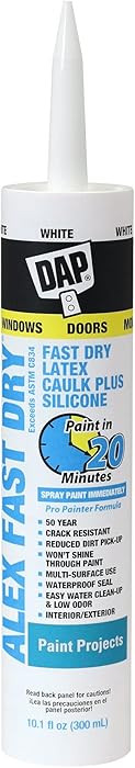 DAP 18425, White Caulk, 10.1 oz, 10.1 Fl Oz, Whites | Amazon (US)