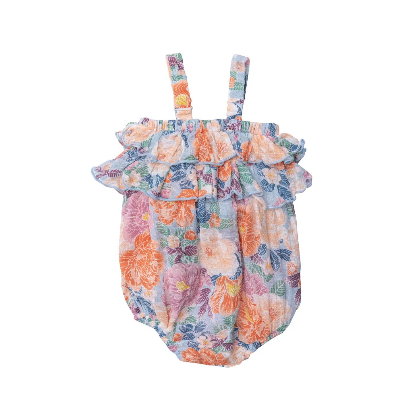 Ruffle Bubble Sunsuit, Camellia | SpearmintLOVE