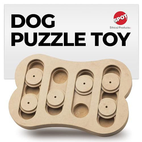 SPOT Ethical Pet Interactive Seek-A-Treat Shuffle Bone Toy Puzzle That Will Improve Your Dog's IQ... | Amazon (US)