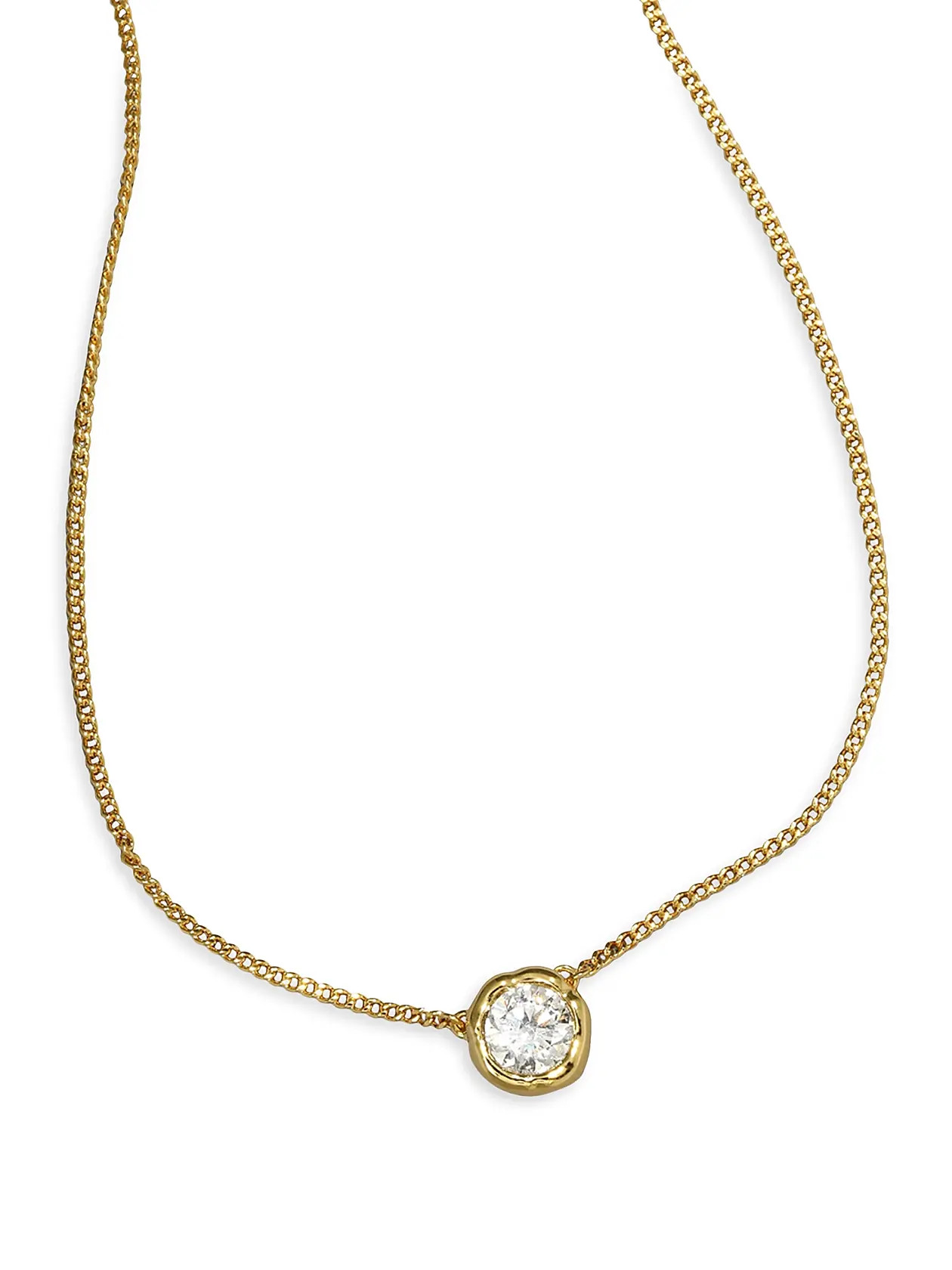 Alexis Bittar Asterales 14K-Gold-Plated &amp; Cubic Zirconia Solitaire Pendant Necklace | Saks Fi... | Saks Fifth Avenue