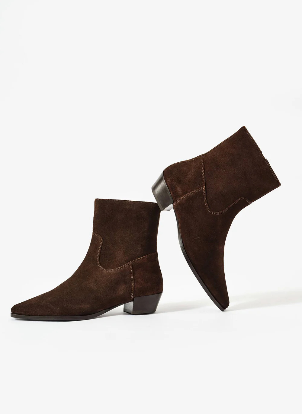 Hayley Brown Suede Ankle Boots | Mint Velvet