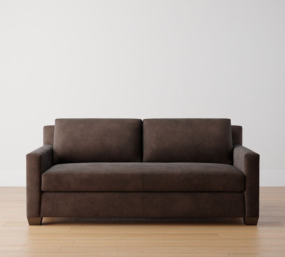 York Square Arm Leather Sofa | Pottery Barn (US)