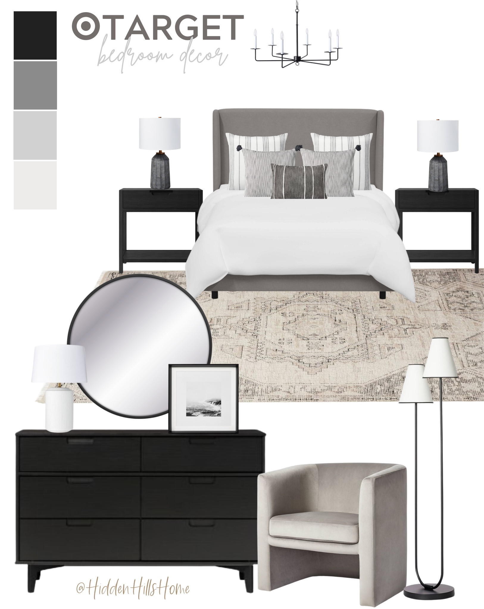 Target bedroom decor, bedroom mood board, bedroom design, affordable guest bedroom decor ideas, studio McGee home decor #bedroom 

#LTKhome #LTKsalealert #LTKstyletip