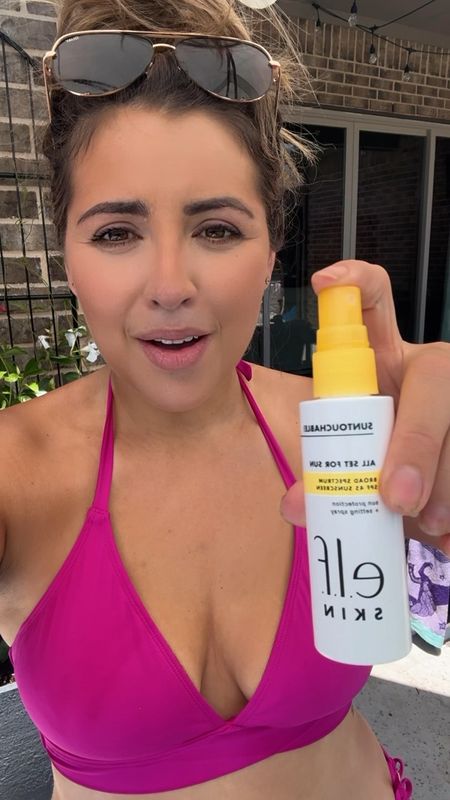 This summers must-have, makeup setting spray with spf. You can use it over makeup or alone for easy sunscreen application on your face. 

Elf sun spray, sunscreen, pool bag, target finds, face spf 

#LTKBeauty #LTKSeasonal #LTKxelfCosmetics