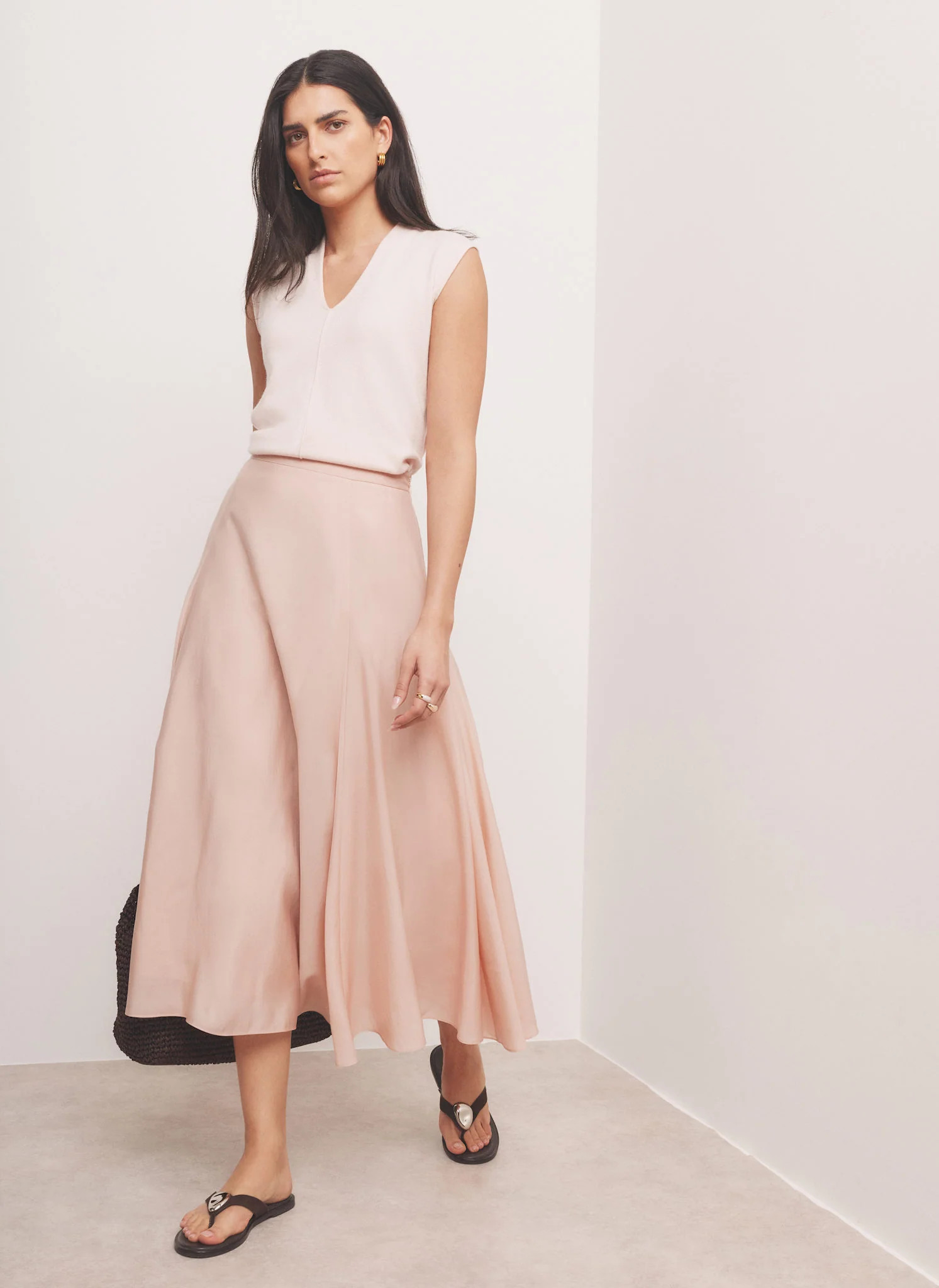 Pink Wool Blend Sleeveless Top | Mint Velvet