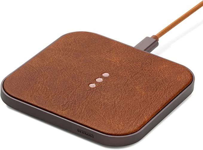 Courant Catch:1 Classics - Italian Leather Wireless Charging Pad - Qi-Certified - Compatible with... | Amazon (US)