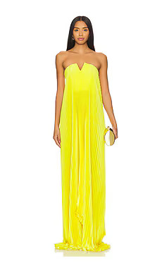 L'IDEE Black Tie Gown in Limone from Revolve.com | Revolve Clothing (Global)