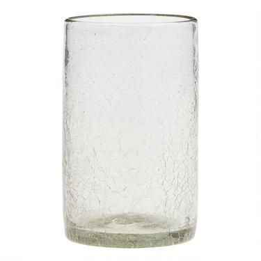Crackle Recycled Highball Glasses Set Of 4 | World Market