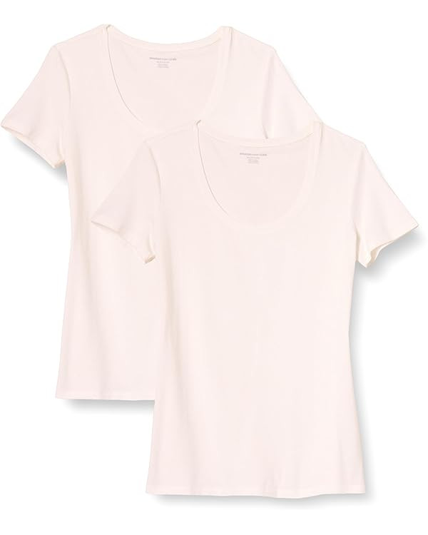 Amazon Essentials Women's Classic-Fit Short-Sleeve Scoop Neck T-Shirt (Available in Plus Size), P... | Amazon (US)