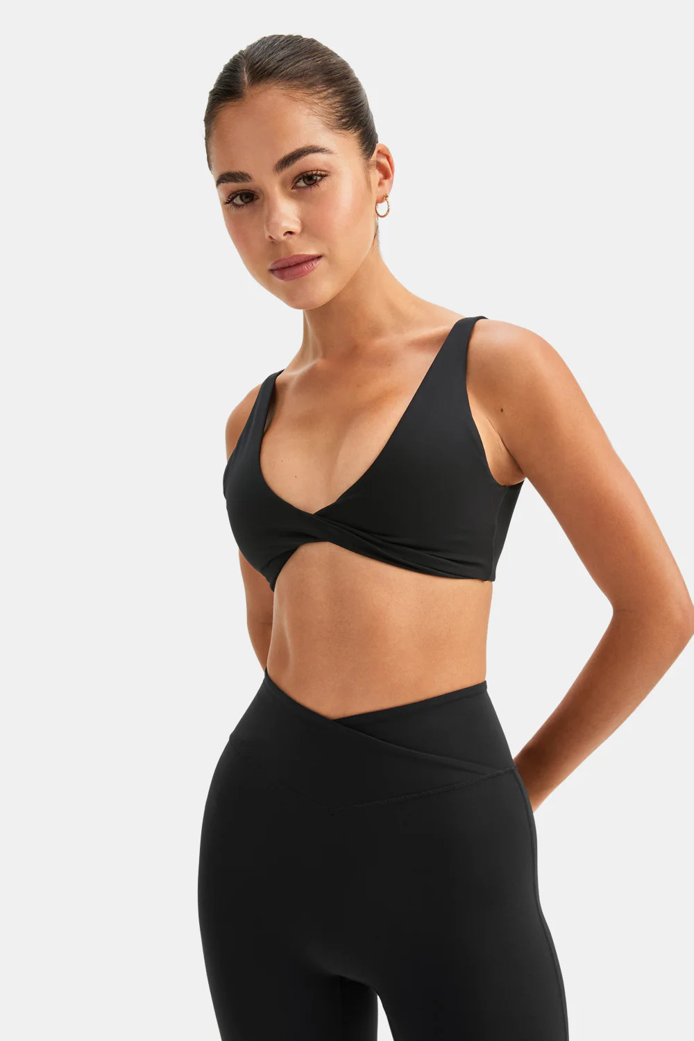 DayFlex Twist Front Sports Bra - Shadow Black | TALA (UK)