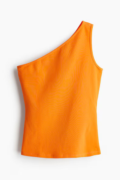 H & M - One-shoulder Top - Orange | H&M (US + CA)