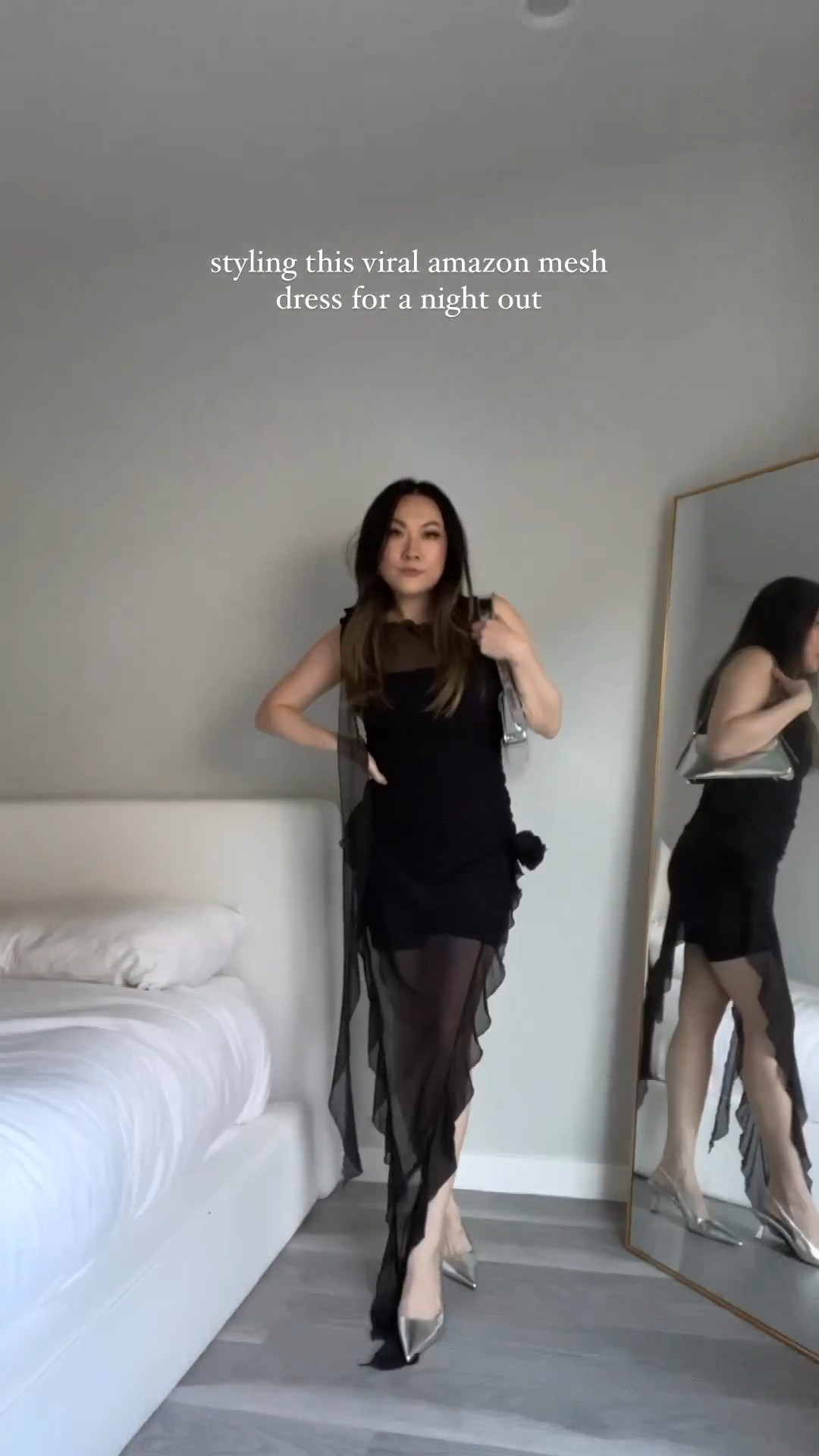 amazon viral mesh dress — styled for a night out over a bodysuit — such a good fanci club dupe

#girlsnightout #nightoutfit #meshdress #flowerdress 

#LTKSeasonal #LTKFind