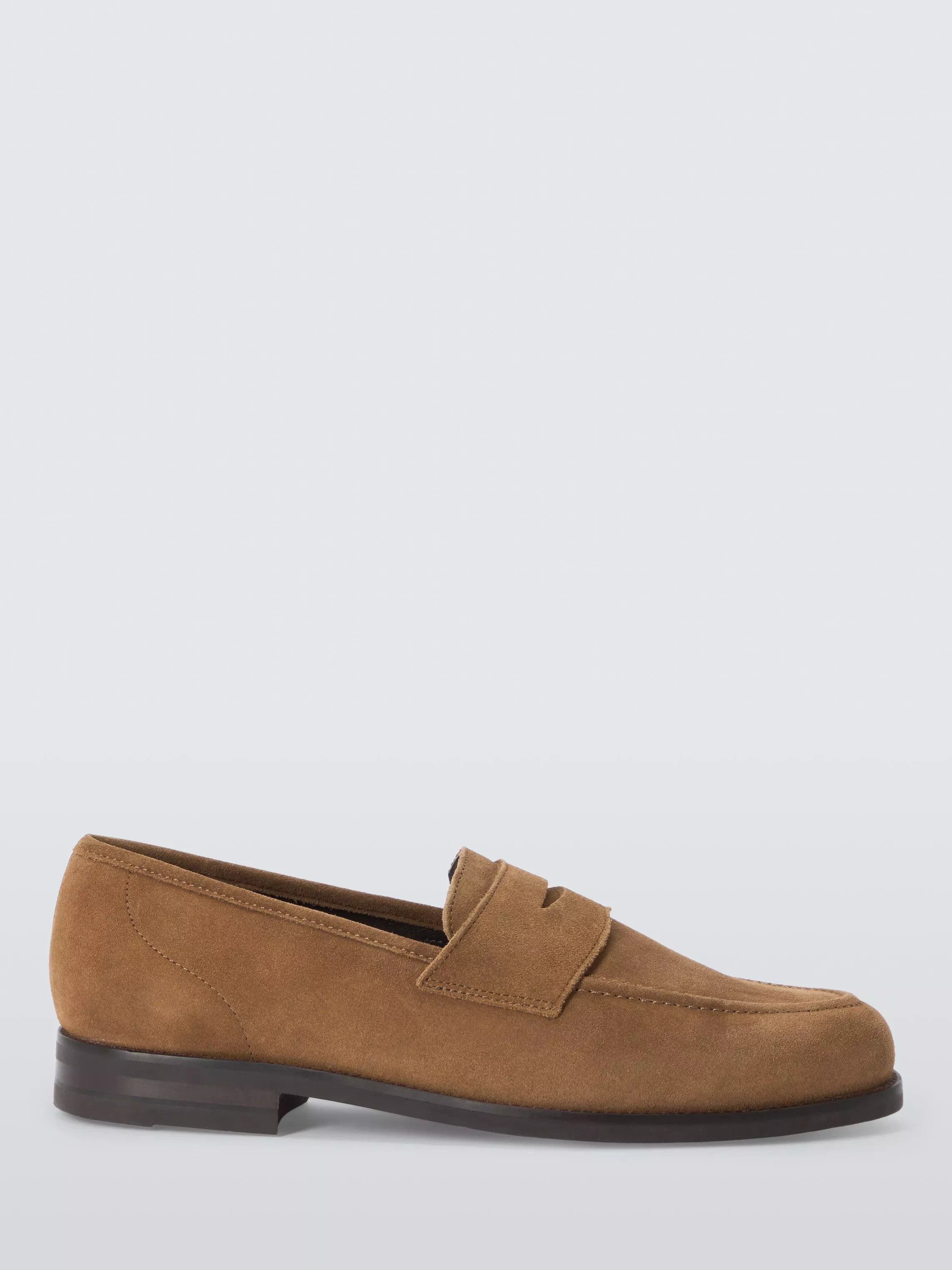 John Lewis Ivy Suede Loafers, Brown | John Lewis (UK)