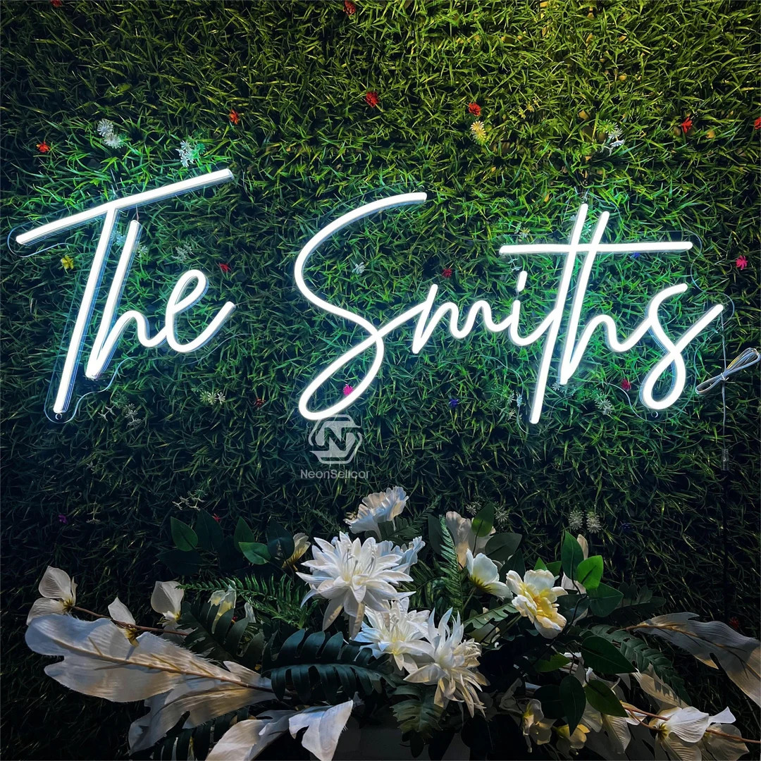 Neon Name Sign Custom Wedding Backdrop Last Name Sign Wedding - Etsy | Etsy (US)