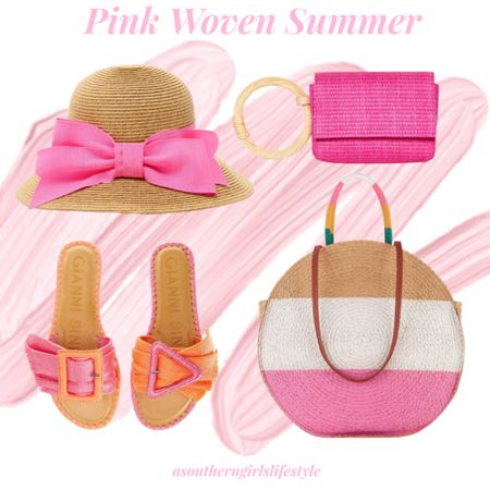 Pink Woven Summer Accessories 

🩷Packable Wide Bow Straw Hat
🩷Pink Straw Bracelet Pouch
🩷Raffia Buckle Slide Sandals
🩷Striped Straw Circle Tote Bag

Tuckernuck. Target. Gianni Bini. Walmart Fashion. Time and Tru. Spring Outfit. Summer Outfit  


#LTKSeasonal #LTKstyletip #LTKfindsunder100