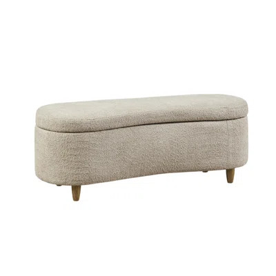 Bailey Boucle Flip Top Storage Bench | Wayfair North America