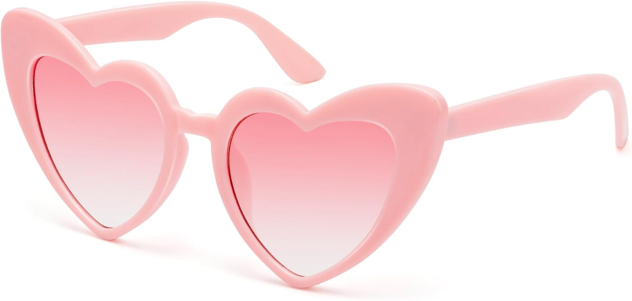 Heart Sunglasses for Women Trendy Cat Eye Love Shaped Sunglasses Vintage Lovely Retro Cute Sun Gl... | Amazon (US)