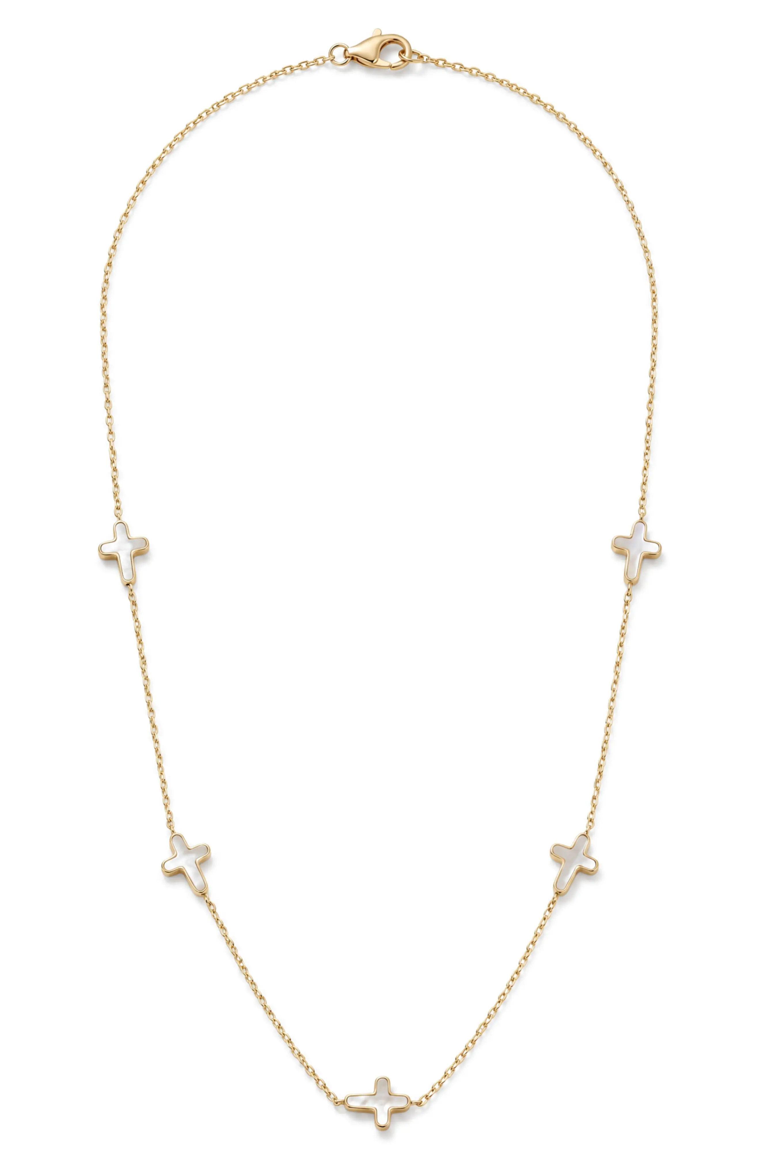 Mother-of-Pearl Cross Station Necklace (Women) | Nordstrom | Nordstrom