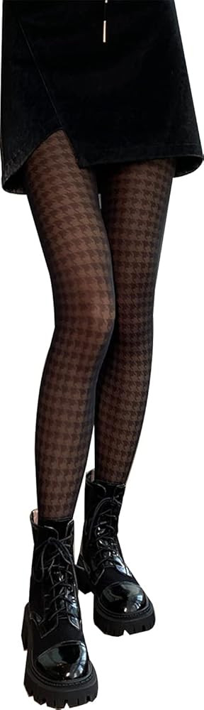 Sahabowi Women Tights High Waist Pantyhose Vintage Control Top Stockings | Amazon (US)