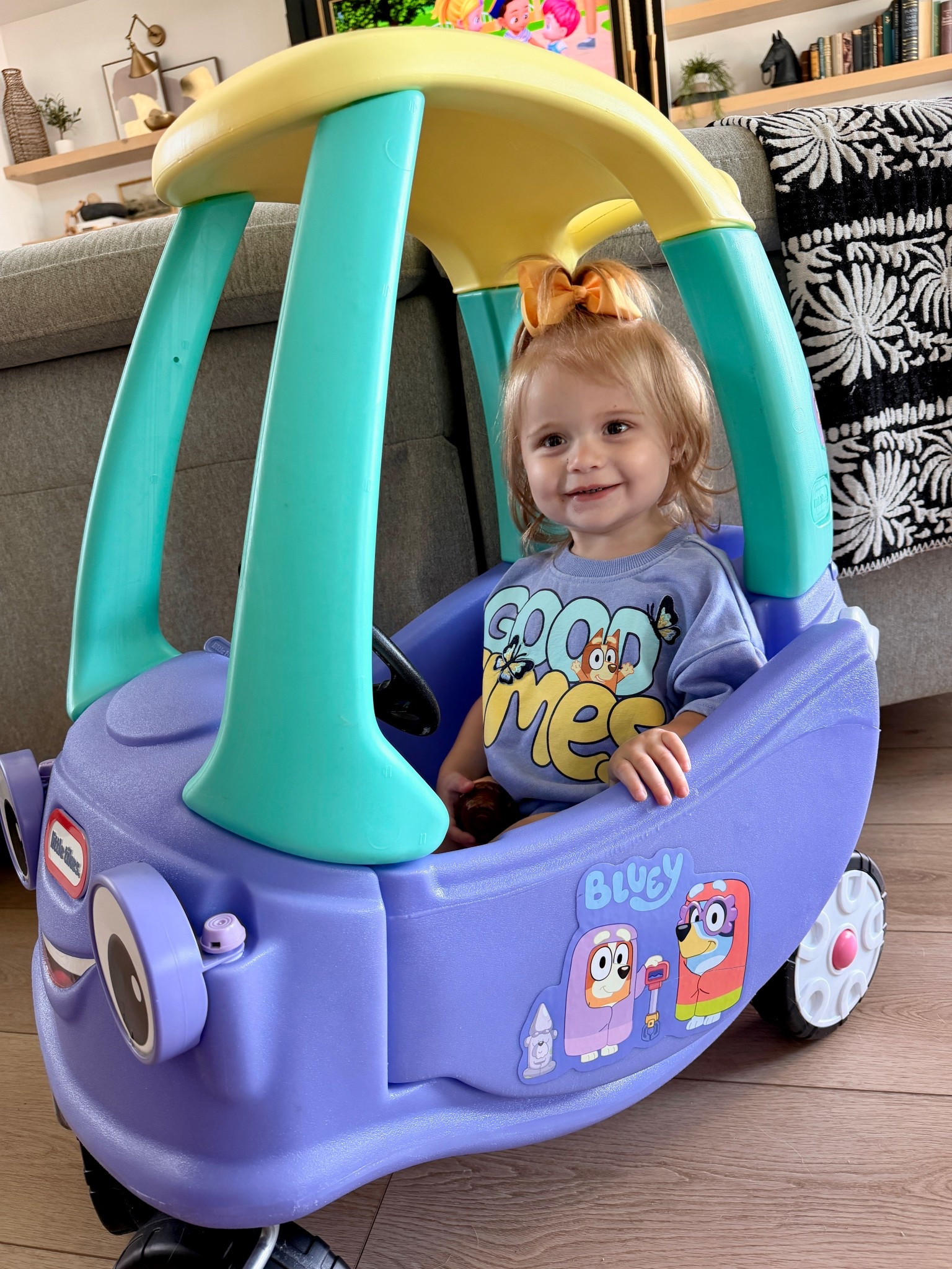 My Bluey lover in her granny car and matching outfit! 😍 

#LTKKids #LTKBaby