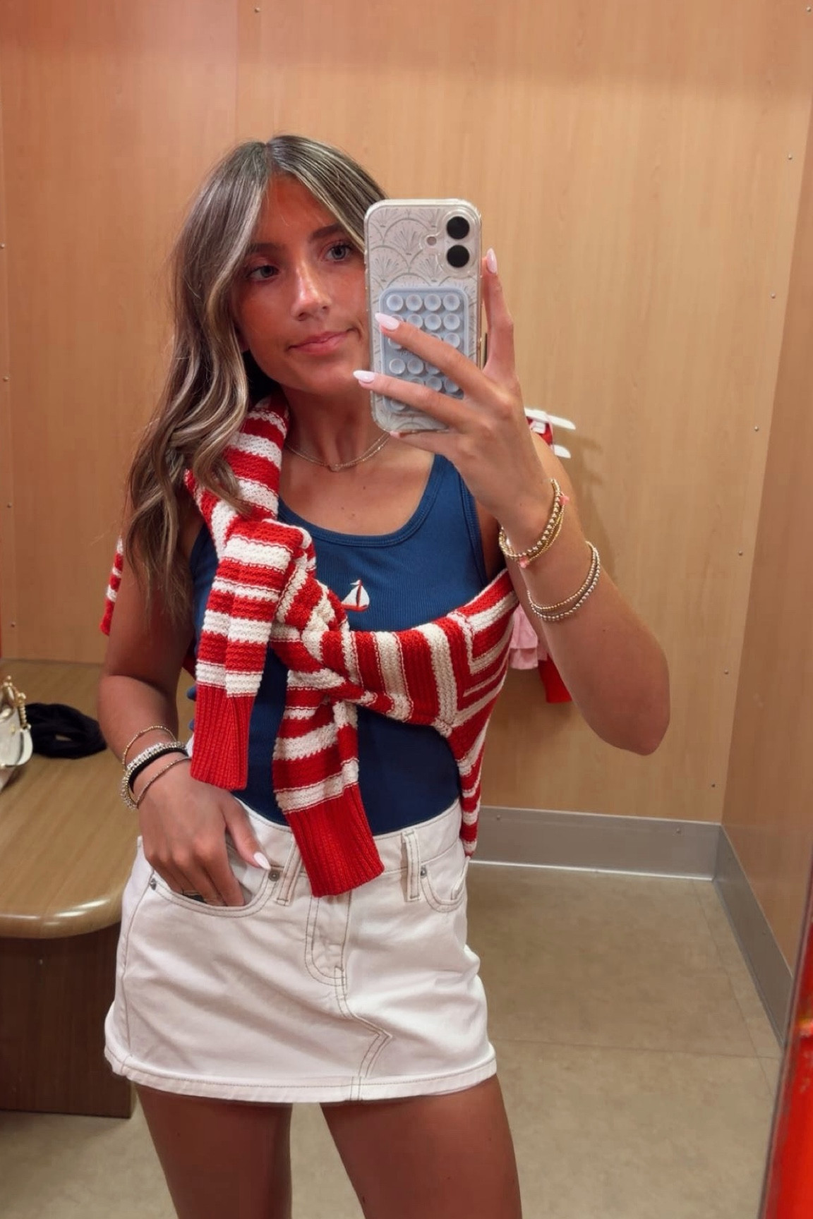 My favorite 4th of July outfit at Target!! There are a few other styles in this tank top in other colors. my favorite is the navy one with the sailboat and i paired it with the striped red and white sweater. the red in the sweater pulls out the red accents in the tank, pulling the whole look together!! if you need a 4th of july outfit, target has more than enough options!!

#LTKTarget #targetfinds #outfitinspo #summerstyle #4thofjulyoutfit 

#LTKootd #LTKSeasonal #LTKdayinmylife