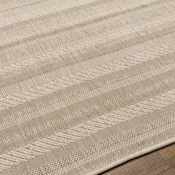 Brennen Bellino Striped Tan Indoor/Outdoor Area Rug | Wayfair North America