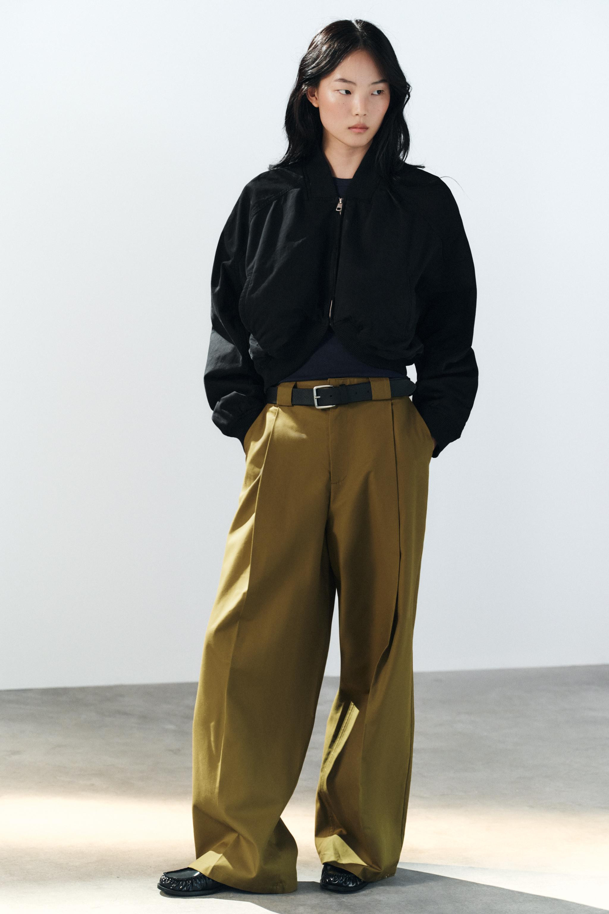 PLEATED BELT-LOOP PANTS | Zara US