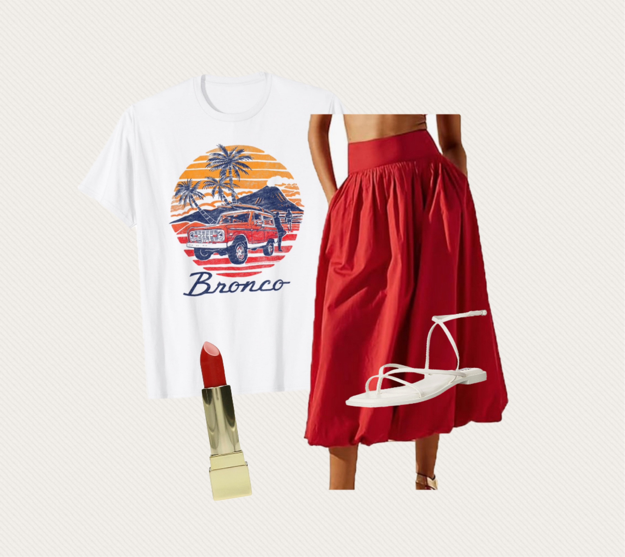 You could either order this tee shirt a little bigger and cut it to a crop or tie it at the waist to give it some shape with this full bubble skirt. 

#amazonfashion #amazonstyle #styletips #graphicteeshirt #bubbleskirt #redskirt #ysl #redlipstick 

#LTKStyleTip