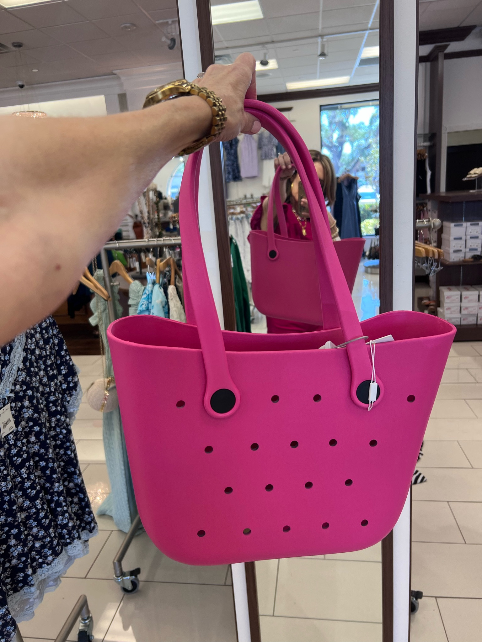 Sharing this fun tote bag that is similar to a high end brand. So cute for the beach and work. 

Tote bag, hot pink tote bag, hot pink beach bag, 

#LTKitbag #LTKunder50 #LTKstyletip