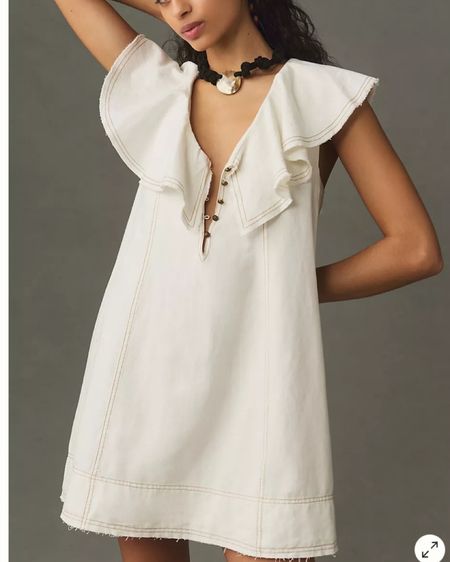 New! White dress, Anthropologie summer dress, vacation dress 

#LTKSeasonal
