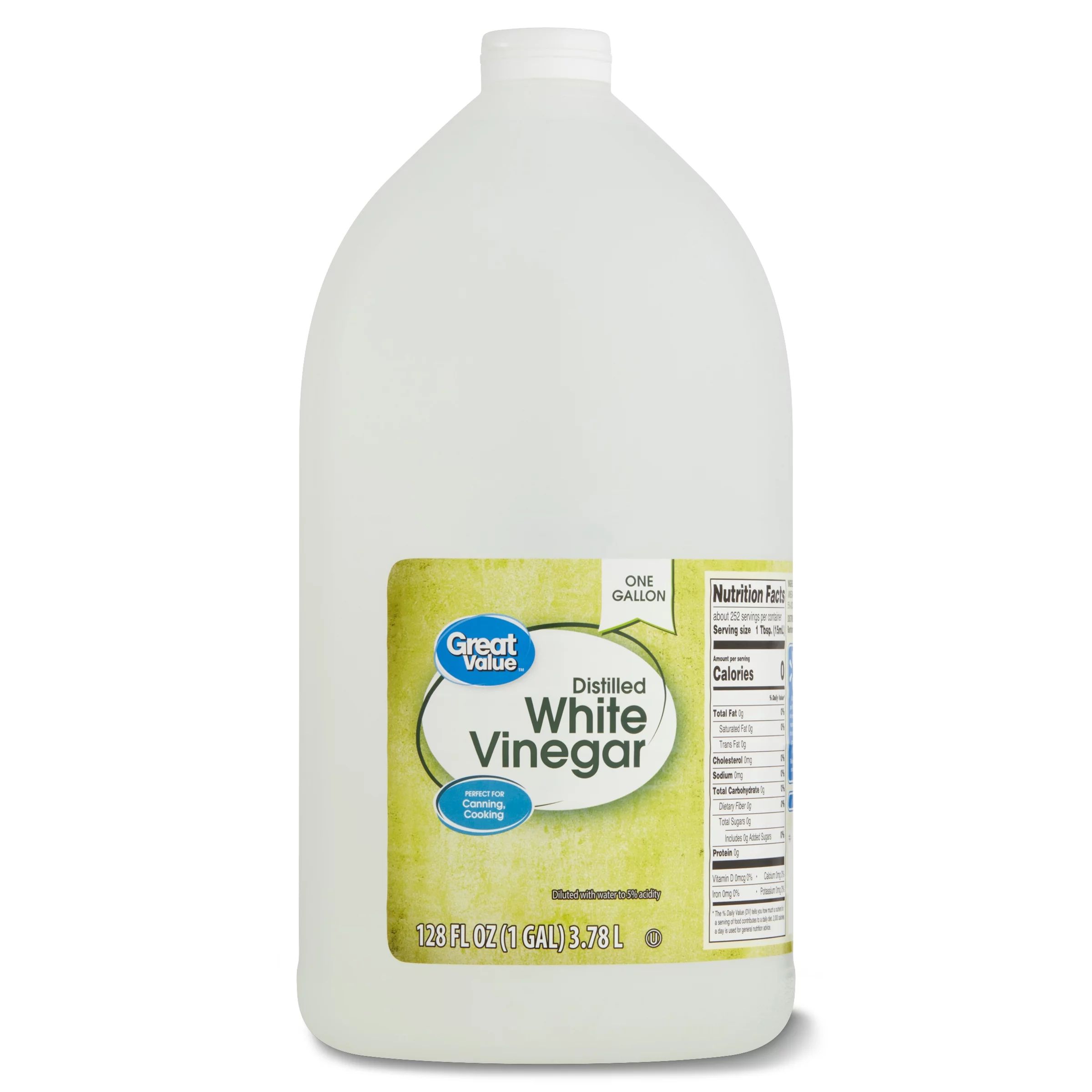 Great ValueGreat Value Distilled White Vinegar, 128 fl ozUSD$3.342.6 ¢/fl oz(4.5)4.5 stars out o... | Walmart (US)