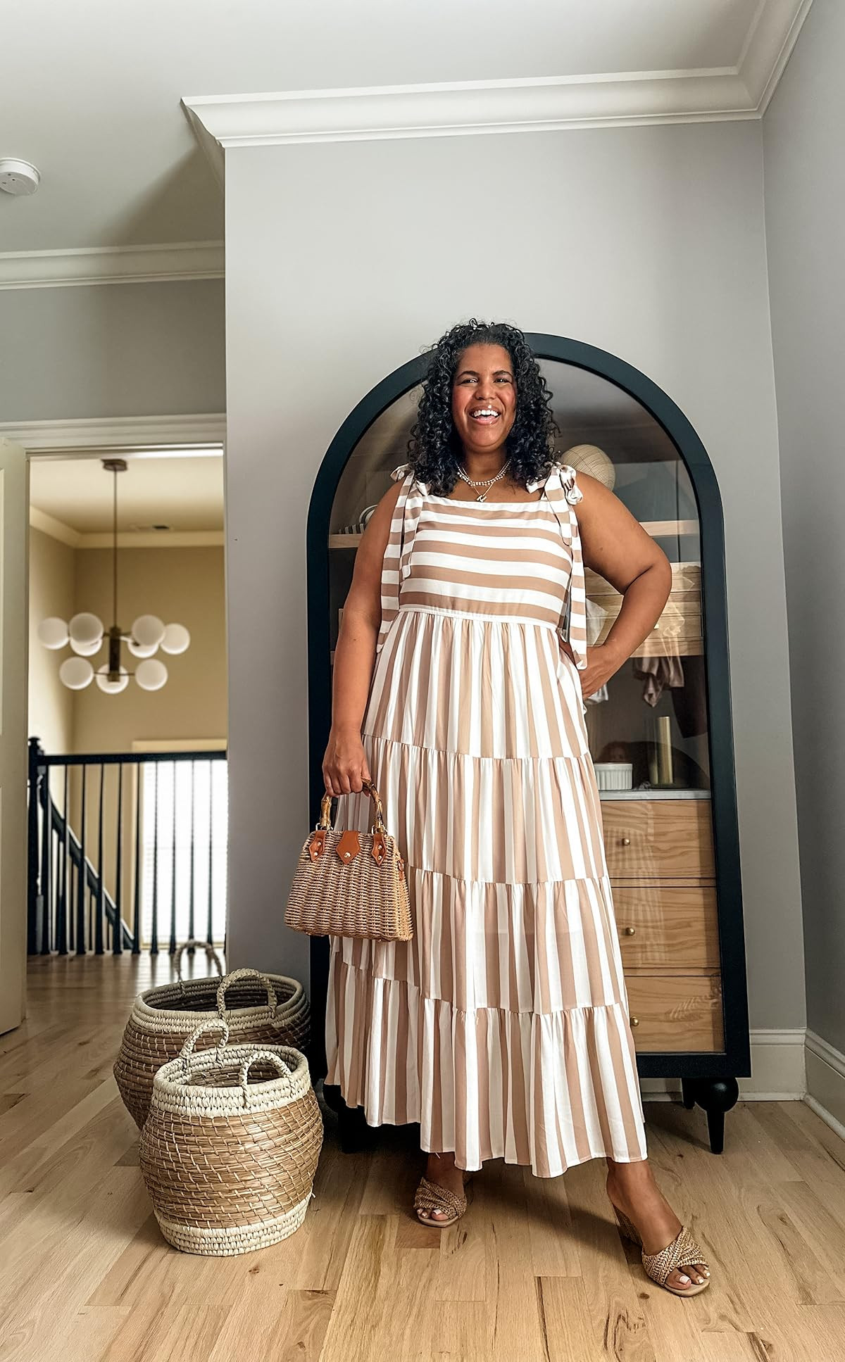 Wearing size xxl in dress . Lined to knee, has pockets and shoulder ties come completely undone to adjust as needed. 

 #LTKootd #LTKOver40 #LTKPlusSize