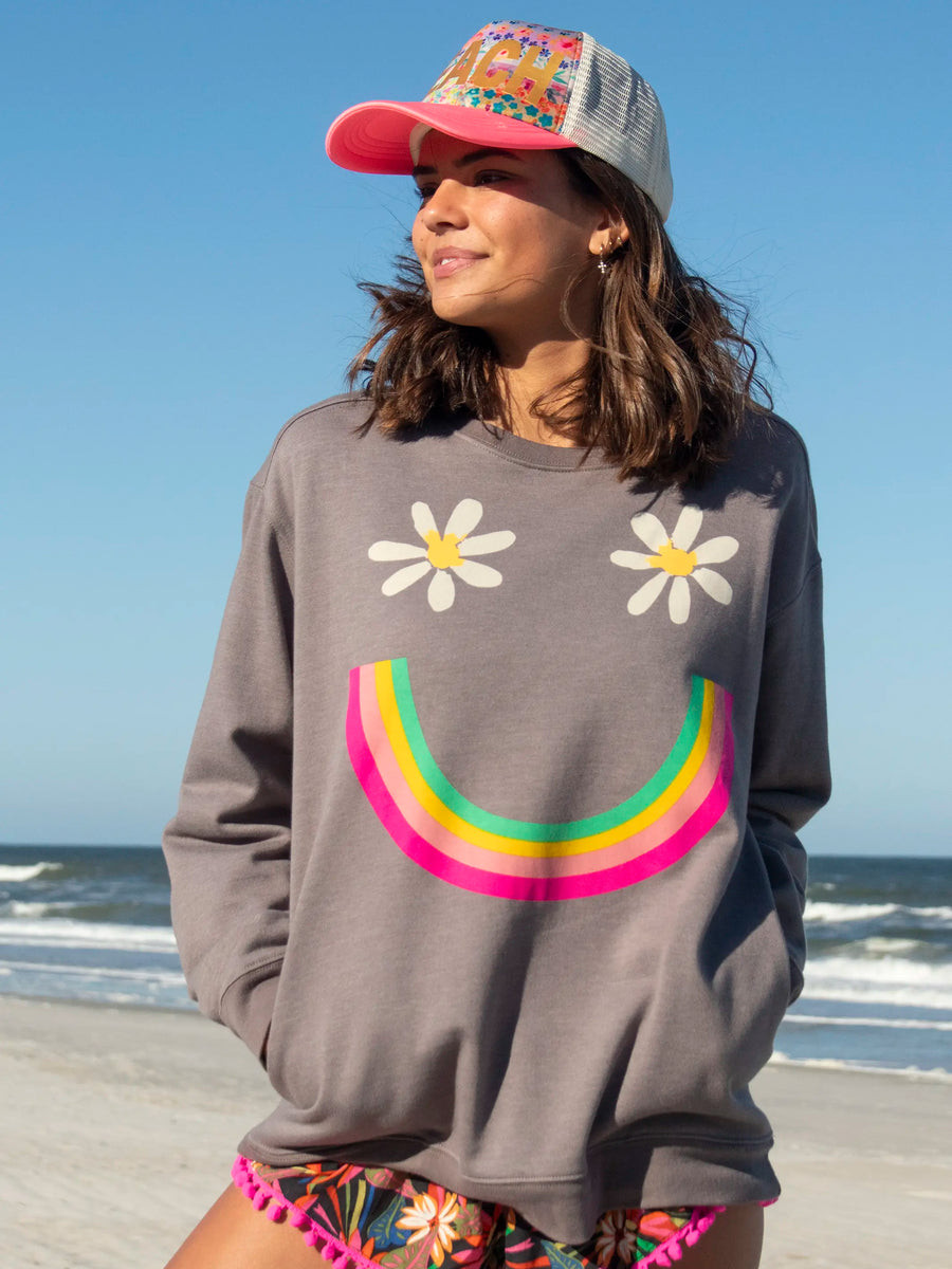 Comfy Pocket Sweatshirt - Smiley | Natural Life