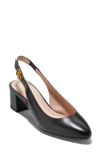 Cole Haan The Go To Slingback Pump in Black Ltr at Nordstrom Rack, Size 5.5 | Nordstrom Rack