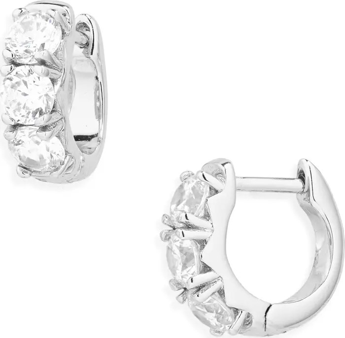 Nordstrom Chubby Cubic Zirconia Huggie Hoop Earrings | Nordstrom | Nordstrom