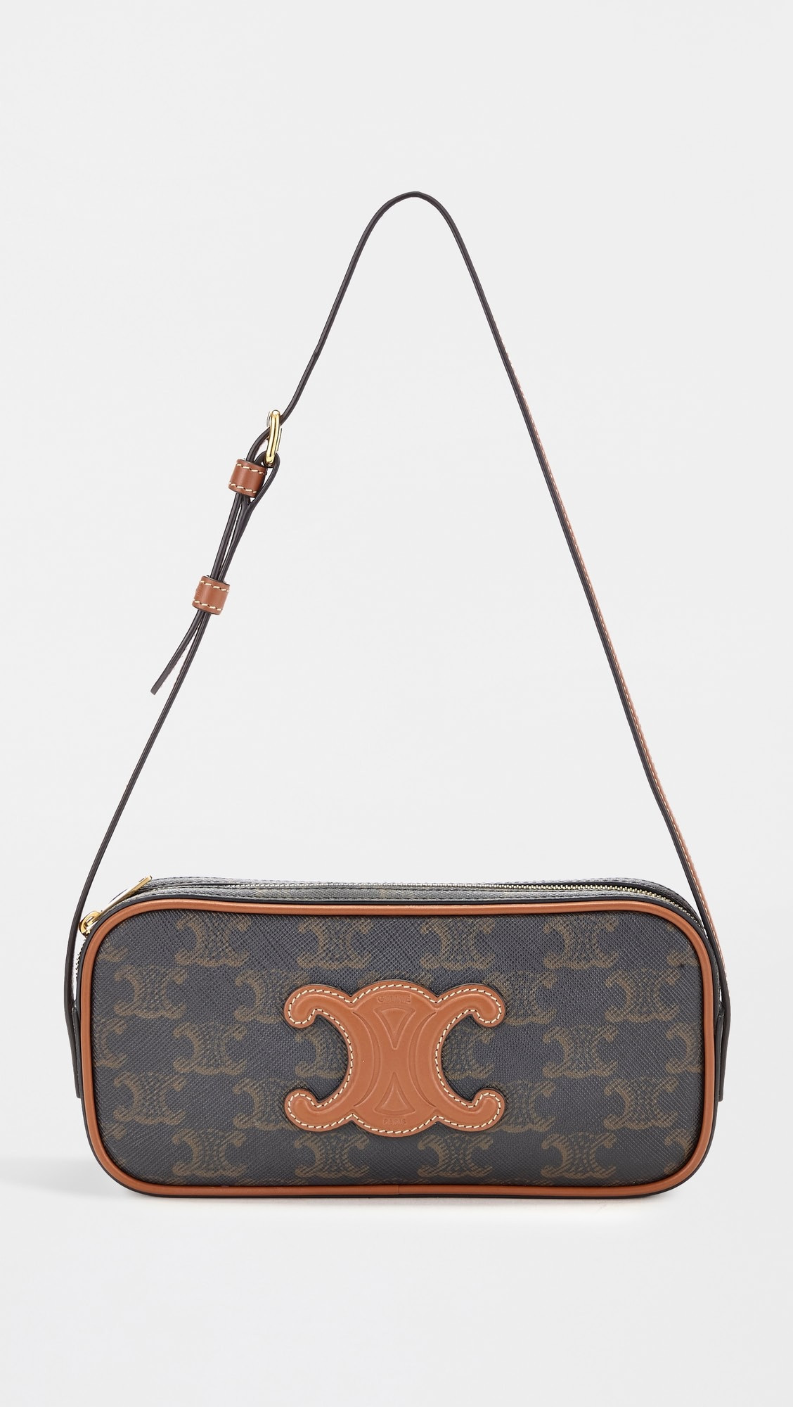 Celine Coated Canvas Triomphe Shoulder Bag | Shopbop
