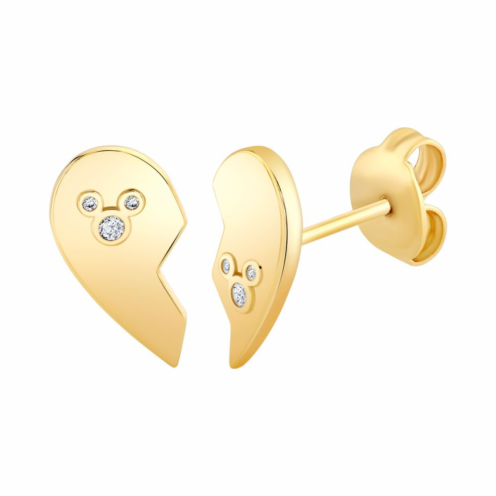 Mickey Split Heart Studs by CRISLU | Disney Store