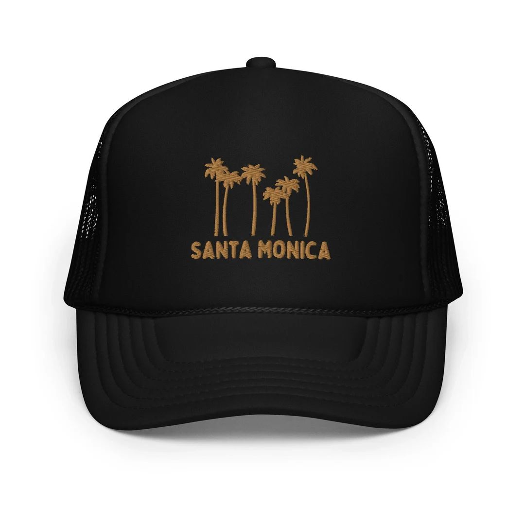 Santa Monica Foam Embroidered Trucker Hat - Etsy | Etsy (US)