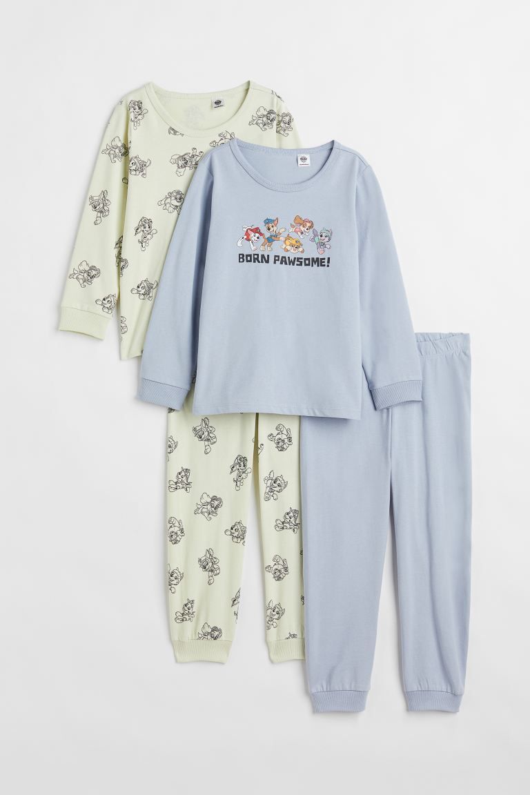 2-pack Printed Jersey Pajamas | H&M (US + CA)