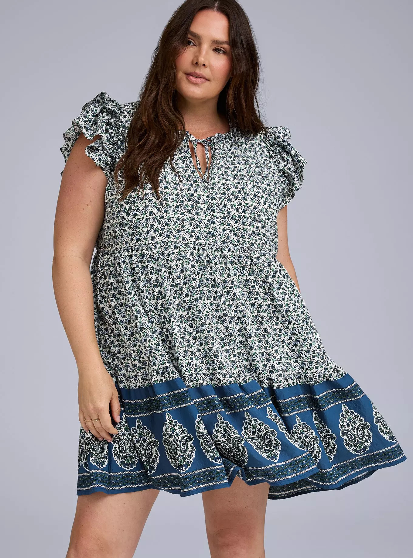 Belle Isle V-Neck Mini Dress | Torrid (US & Canada)