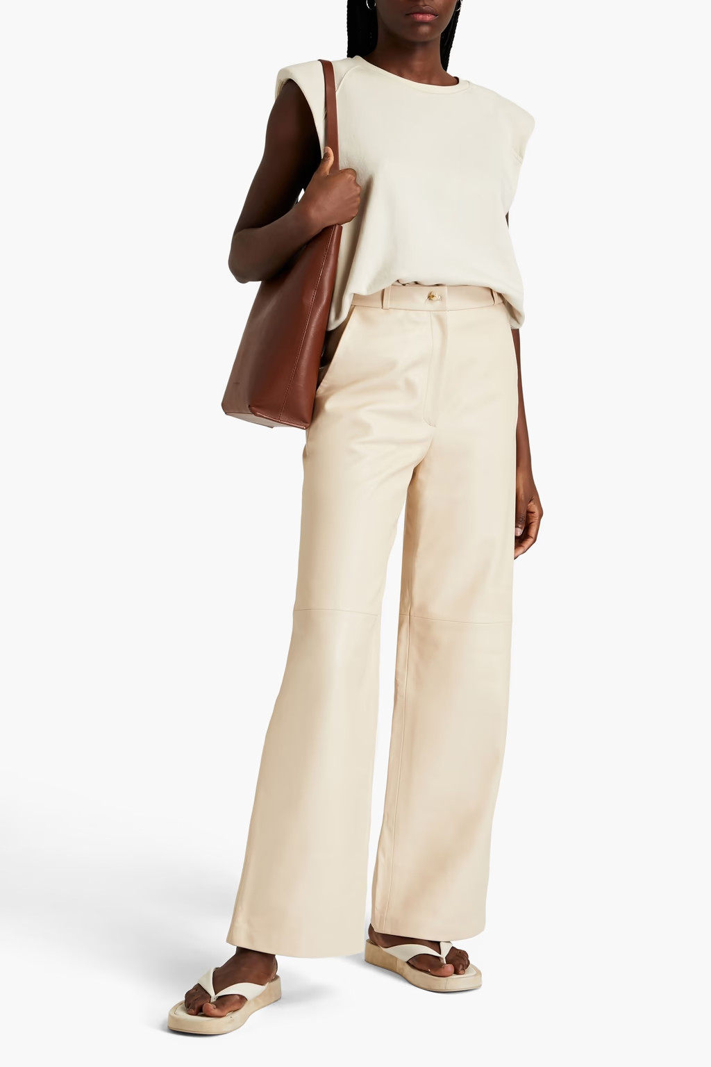 Noro leather wide-leg pants | The Outnet (US and CA)