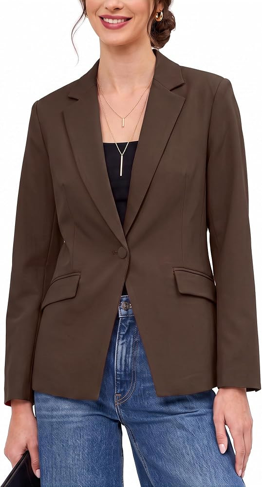 GRAPENT Womens Blazers Dressy Casual Long Sleeve Work Office Suit Jackets | Amazon (US)