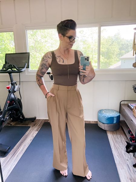 When the outfit is brown on brown but the phone case still has to pop. 💙

LOVE this stretchy soft tank, I don’t even wear a bra with it. And the pants are super roomy but still give me some shape, which doesn’t usually happen since I’m vertically unfortunate. (That’s the nice way to say I’m short.) 😅

Wearing a medium in both.
Top is mocha color, pants are khaki. Very affordable on Amazon! 🙌🏼

#LTKsalealert #LTKfindsunder50 #LTKworkwear