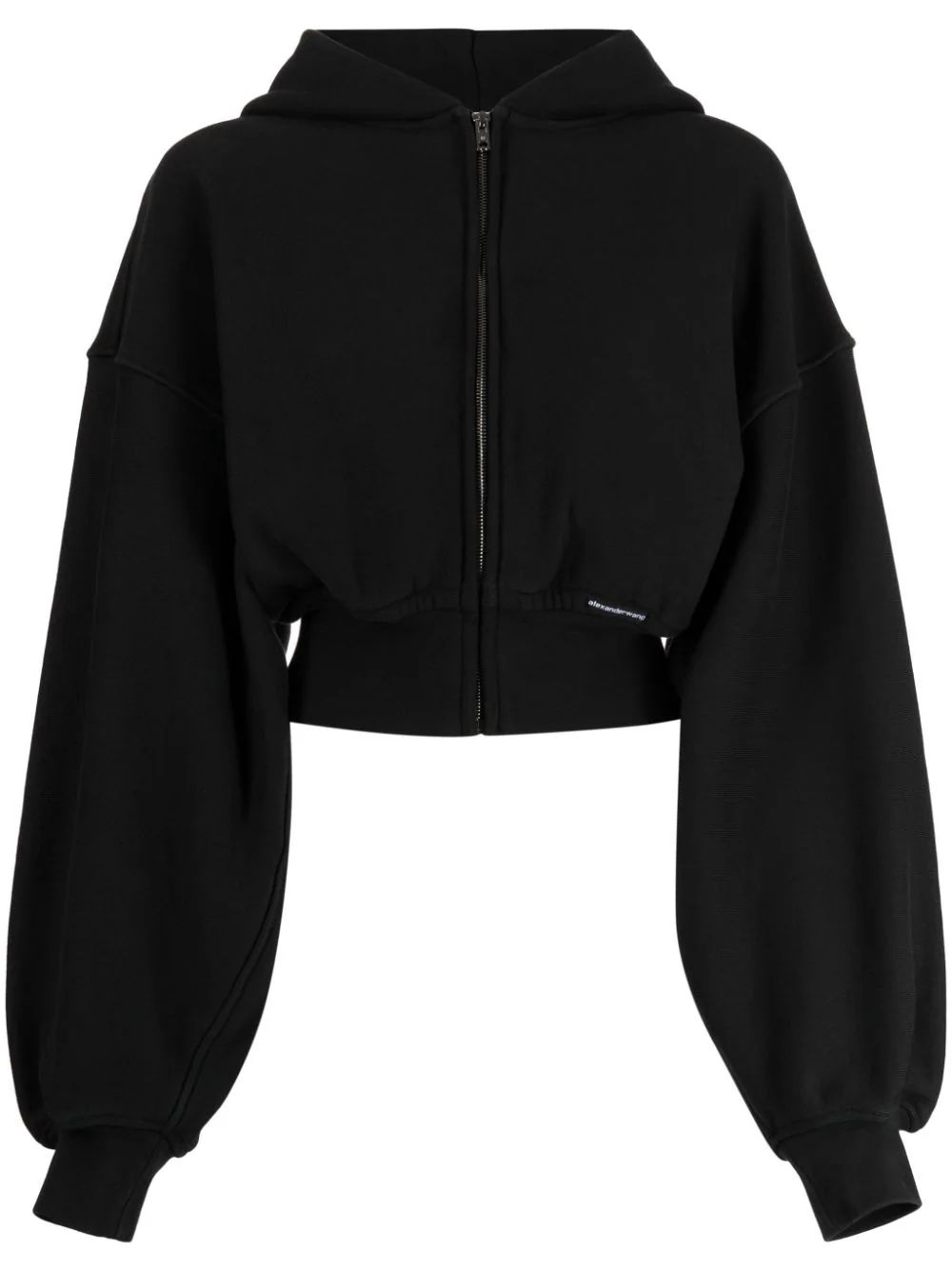 Alexander Wangcropped zip-up cotton hoodie$350Import duties included | Farfetch Global